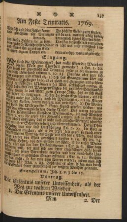 Am Feste Trinitatis. 1769