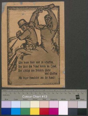 Propagandaflugblatt aus der Zeit des Ersten Weltkriegs