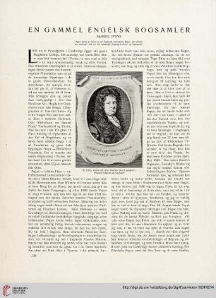 1: En gammel engelsk Bogsamler : Samuel Pepys
