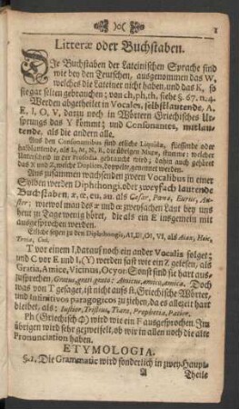 Litterae oder Buchstaben