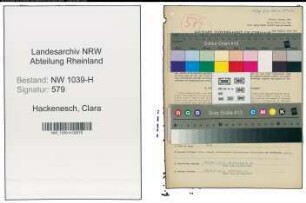 Entnazifizierung Clara Hackenesch , geb. 24.02.1891 (Bankbeamtin)