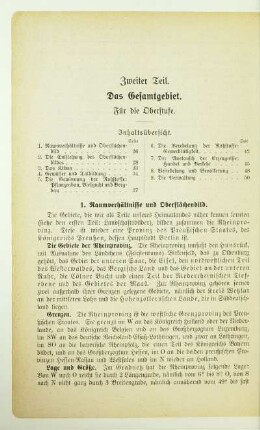 Zweiter Teil. Das Gesamtgebiet