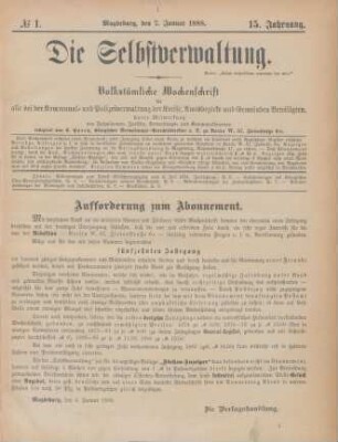 7. Januar-29. Dezember 1888 = No. 1-52