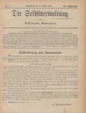 7. Januar-29. Dezember 1888 = No. 1-52