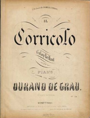 Il corricolo : galop brillant pour piano ; op. 24