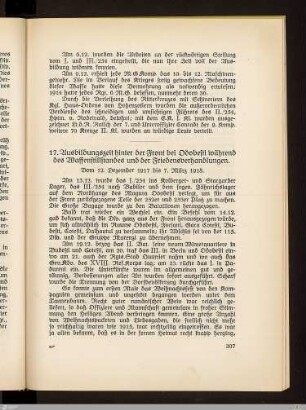 17. Ausbildungszeit hinter der Front bei Odobesti während des Waffenstillstandes und der Friedensverhandlungen