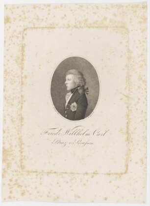Bildnis des Friedr. Willhelm Carl, Prinz von Preussen