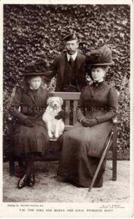 Georg V. von England mit Frau und Tochter