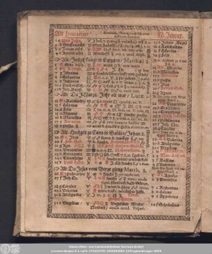 [Schreibcalender/ auffs SchaltJahr/ Nach der Geburt Jesu Christi 1612.]