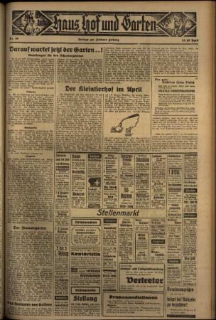 Vierte Ausgabe vom Samstag, den 18. April 1936.