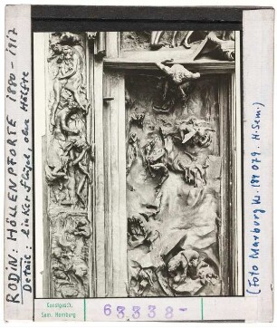 François Auguste René Rodin: Höllenpforte, Detail: linker Flügel, obere Hälfte