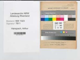 Entnazifizierung Arthur Hanspach , geb. 09.09.1899 (Schreiner)