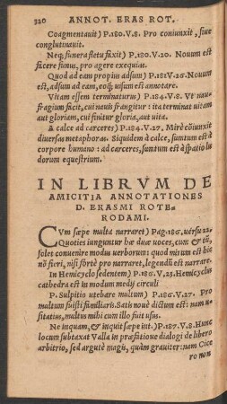 In Librum De Amicitia Annotationes D. Erasmi Roterodami.