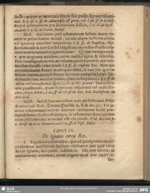 Caput IV. De Ignotis circa Res