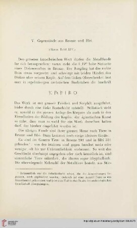 15: Das Kabirenheiligtum bei Theben, 5, Gegenstände aus Bronze und Blei