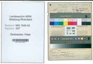 Entnazifizierung Peter Geishecker , geb. 04.09.1903 (Kaufmann)