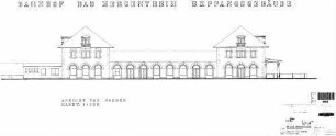 Bad Mergentheim: Empfangsgebäude Nordansicht Gleisseite