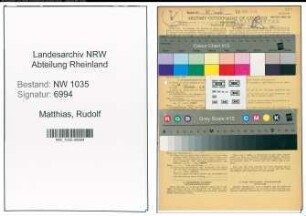 Entnazifizierung Rudolf Matthias , geb. 03.07.1913 (Ingenieur)