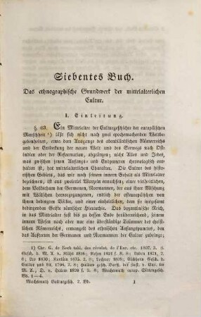 Allgemeine Culturgeschichte, 2. Das Mittelalter