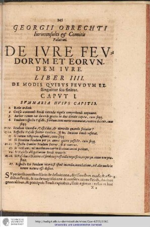 DE IVRE FEUDORUM ET EORUNDEM IVRE: liber IIII. CAPUT I.