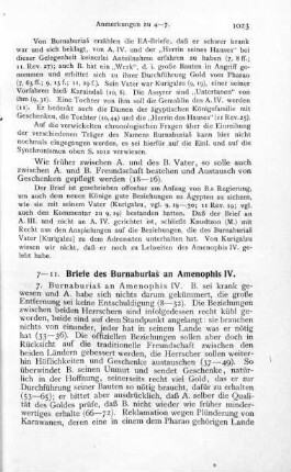 7. Burnaburiaš an Amenophis IV.