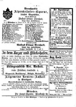 Süddeutscher Telegraph : Münchner Abendzeitung. 1872,5/8 = Jg. 5
