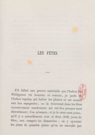 Les fêtes