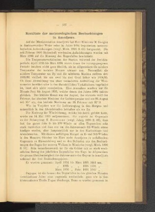 Resultate der meteorologischen Beobachtungen in Amedjowe.
