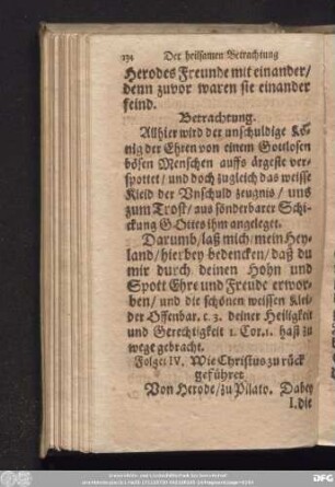 Folget IV. Wie Christus zurück geführet.