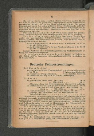 Deutsche Feldpostsendungen.