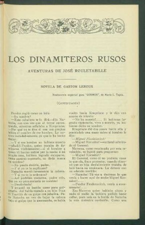 Los dinamiteros rusos [Continuación]