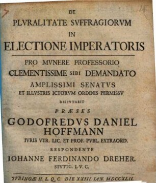 De pluralitate suffragiorum in electione imperatoris