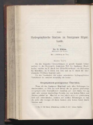 XXIV. Hydrographische Studien im Sundgauer Hügellande