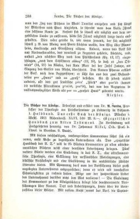 288-290 [Rezension] Šanda, Albert, Das erste Buch der Könige