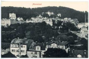 Marienbad. Blick auf Marienbad : Marienbad. Blick auf Marienbad. Obere Kaiserstraße mit Synagoge