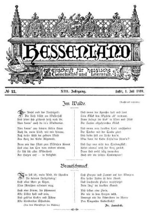 No. 13, 1. Juli 1899