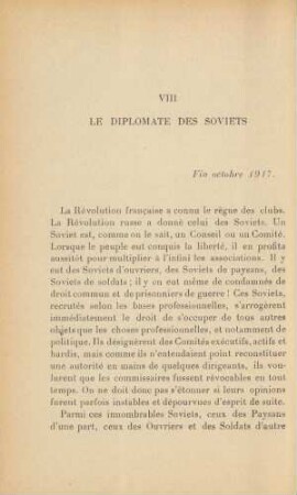 VIII Le Diplomate Des Soviets