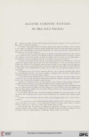 17: Alcune curiose notizie su Fra Luca Pacioli