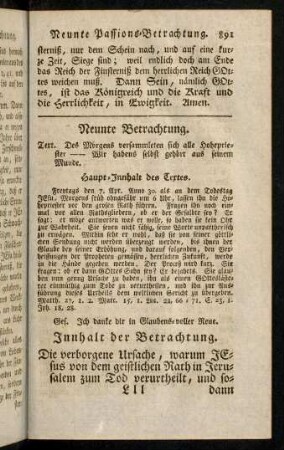 891-902, Neunte Betrachtung.