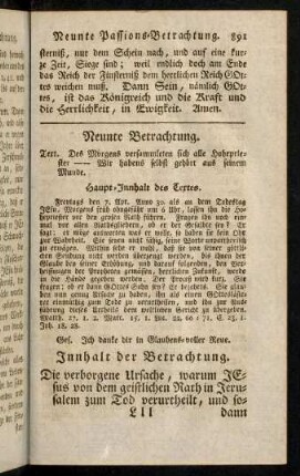 891-902, Neunte Betrachtung.