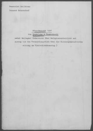 Hegenlohe mit Thomashardt: Pfarrbericht 1937