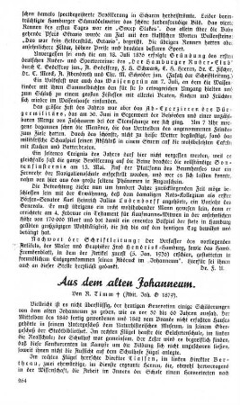 Aus dem alten Johanneum.