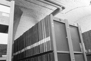 Badische Landesbibliothek. Planungen für den Neubau nach einem Entwurf des Architekten Prof. Ungers in der Erbprinzenstraße 15