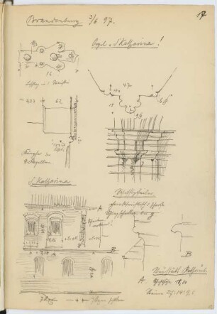 St. Katharinenkirche, Brandenburg/Havel: Details (aus: Skizzen- und Fotoalbum 12)