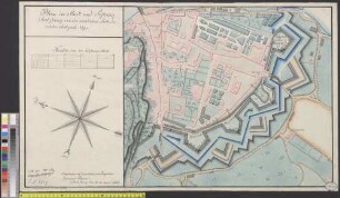 Plan der Stadt und Festung// Salzburg von nördlichen Seite, des// rechten Salzach=Ufer - BSB Cod.icon. 180 uky