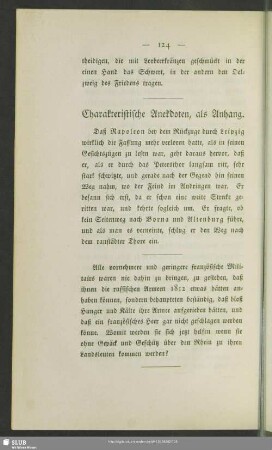 Charakteristische Anekdoten, als Anhang