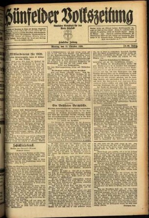 Ausgabe vom Montag, den 11. Oktober 1920.