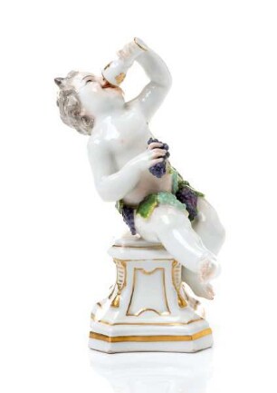 Trinkender Putto als Faun (Der Herbst)