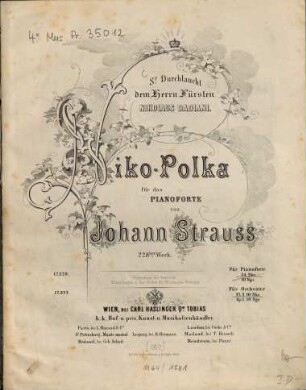 Niko-Polka : für das Pianoforte ; 228tes Werk