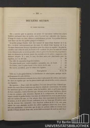 Deuxième Section. Du jardin fruitier.